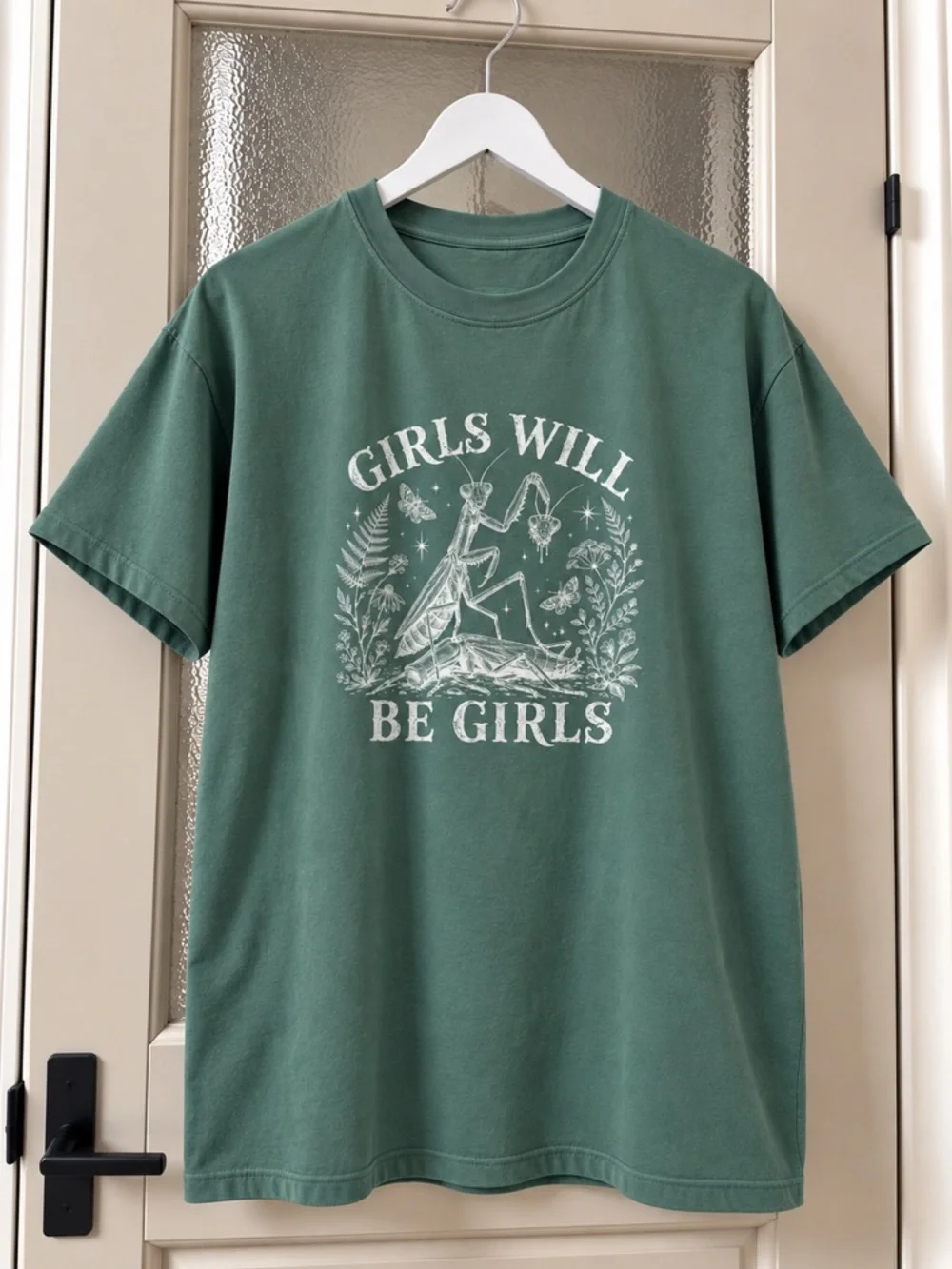 Girls Will Be Girls Graphic Light Green T-Shirt